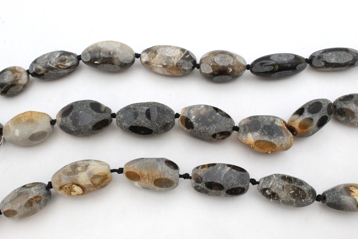 Botswana Agate Rough Faceted Gemstone Beads 16" Strand