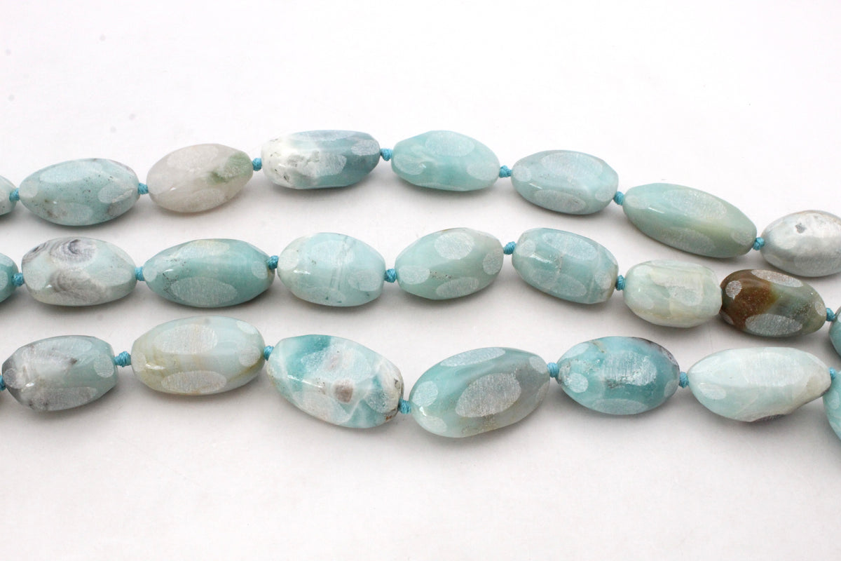 Amazonite Rough Faceted Gemstone Beads 16" Strand