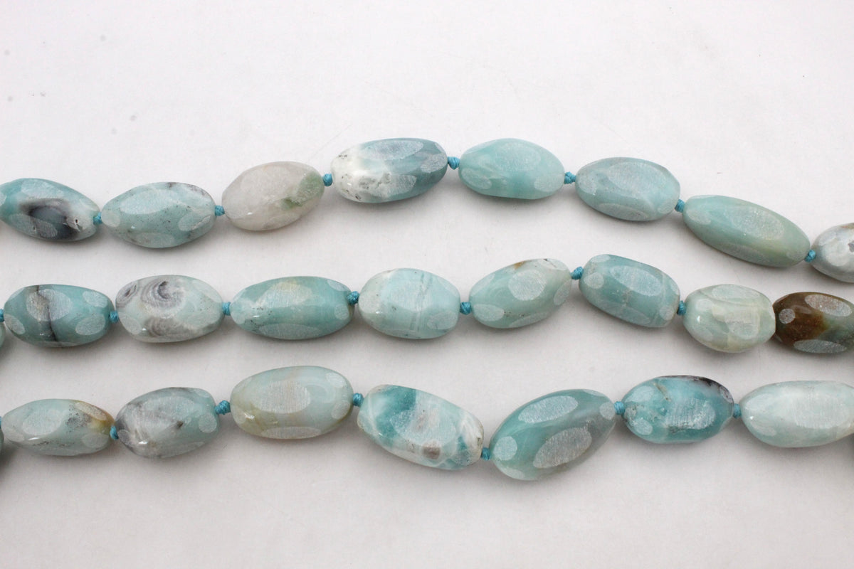 Amazonite Rough Faceted Gemstone Beads 16" Strand