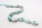 Amazonite Rough Faceted Gemstone Beads 16" Strand