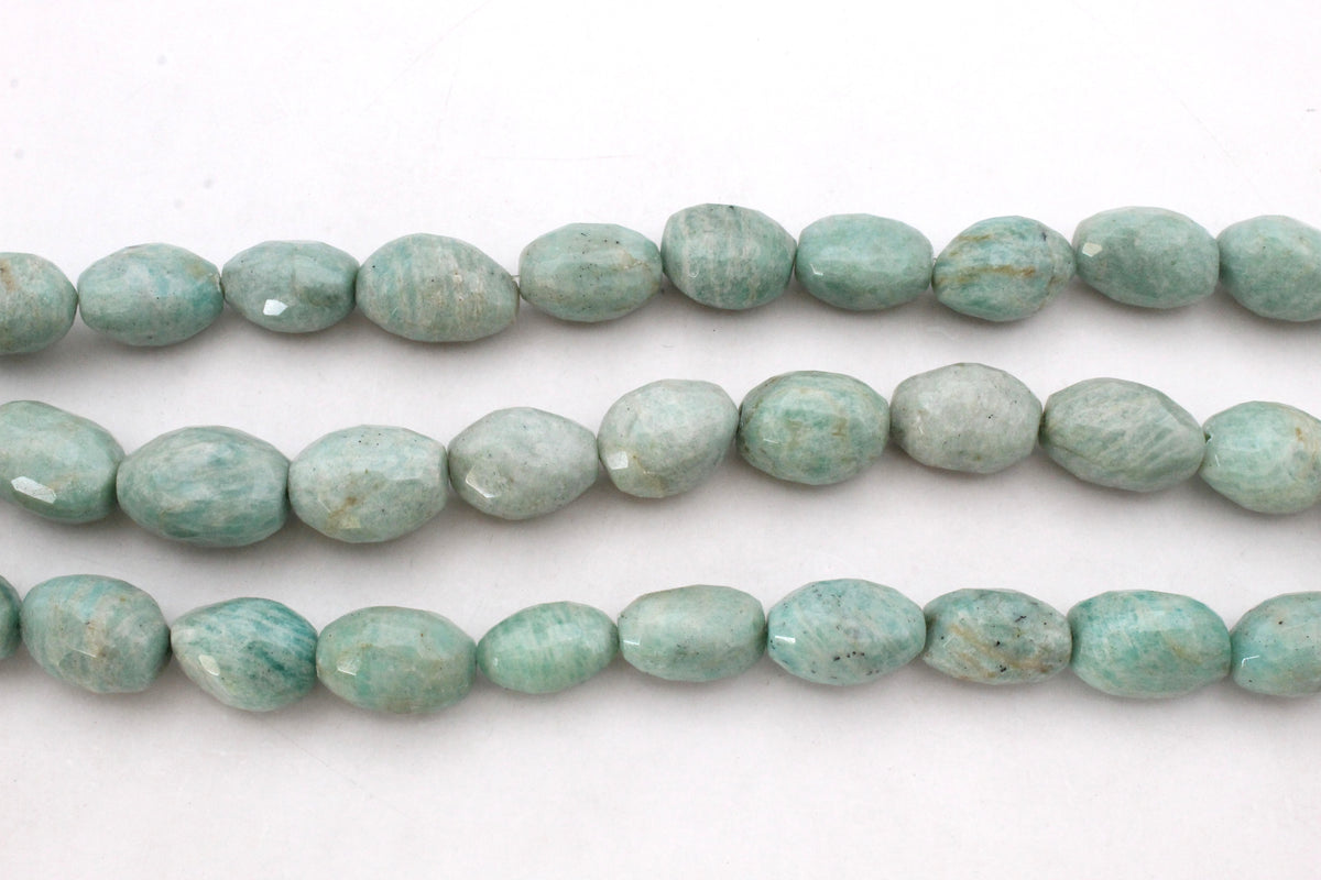 Amazonite Nuggets Faceted 13 - 15 mm Gemstone Beads 16" Strand