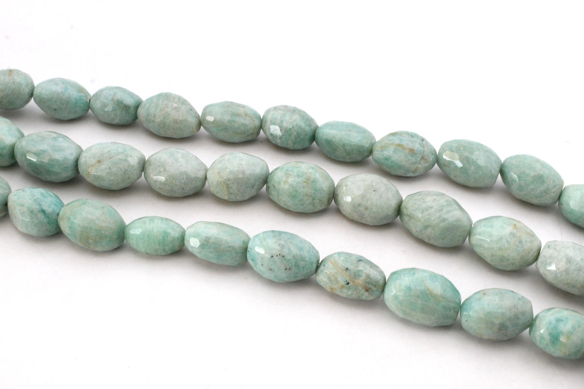 Amazonite Nuggets Faceted 13 - 15 mm Gemstone Beads 16" Strand