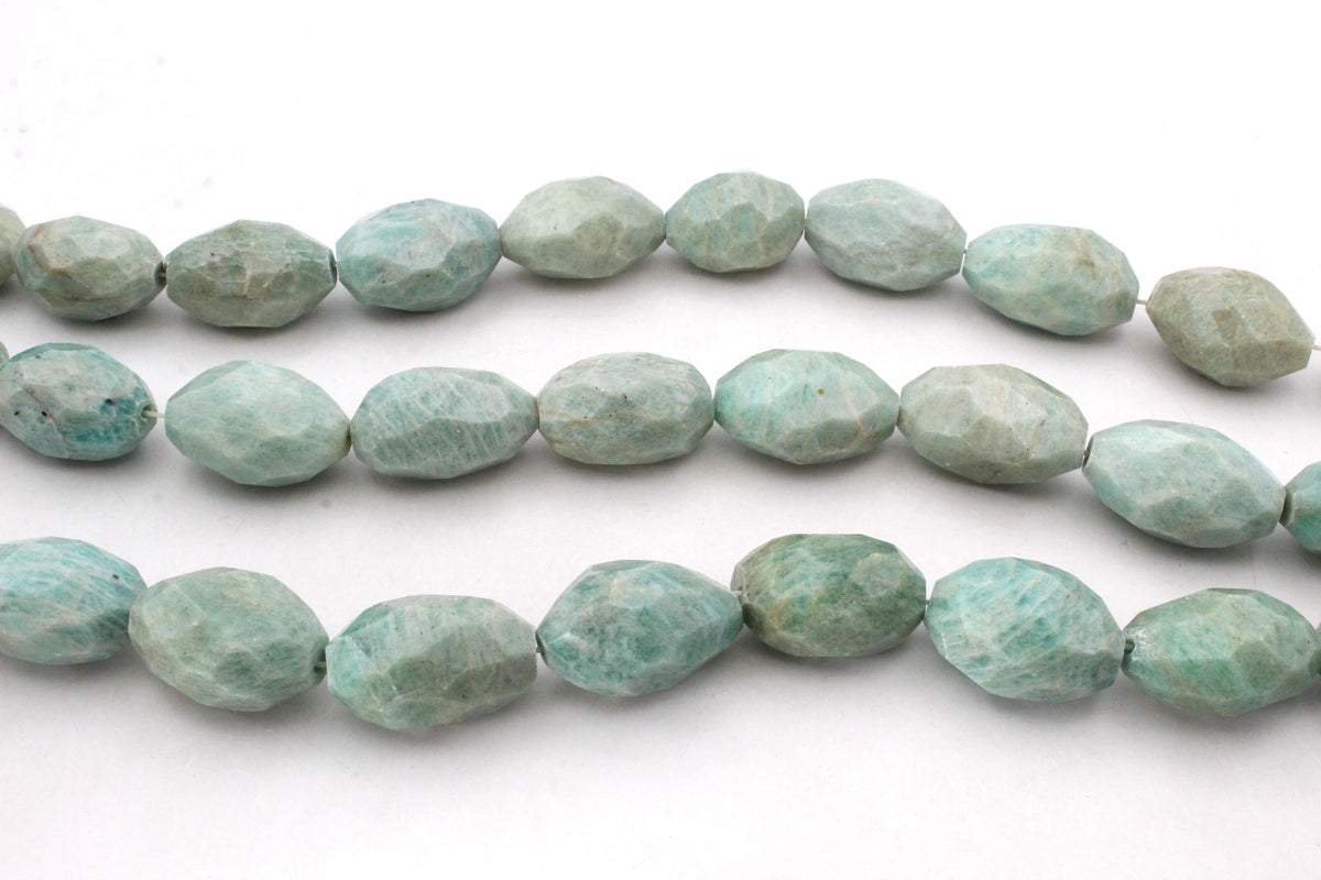 Amazonite Nuggets Faceted 18 x 30 mm Gemstone Beads 16" Strand