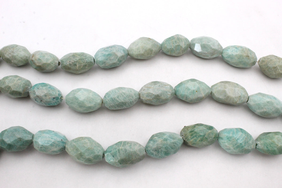 Amazonite Nuggets Faceted 18 x 30 mm Gemstone Beads 16" Strand