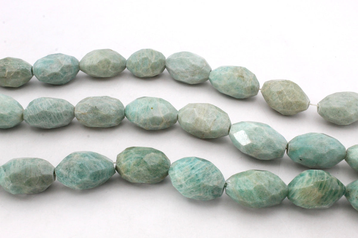 Amazonite Nuggets Faceted 18 x 30 mm Gemstone Beads 16" Strand