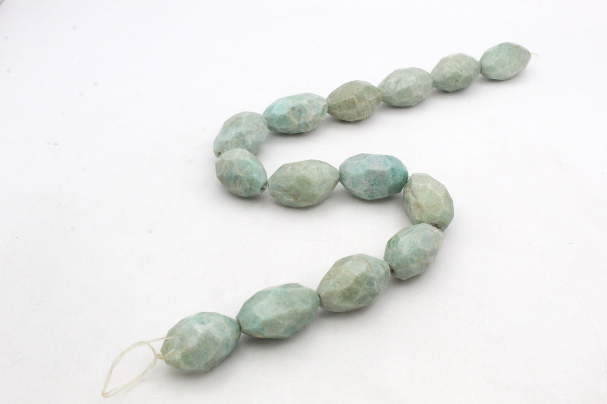 Amazonite Nuggets Faceted 18 x 30 mm Gemstone Beads 16" Strand