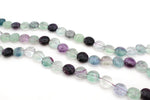Flourite Coin 15 mm Gemstone Beads 16" Strand