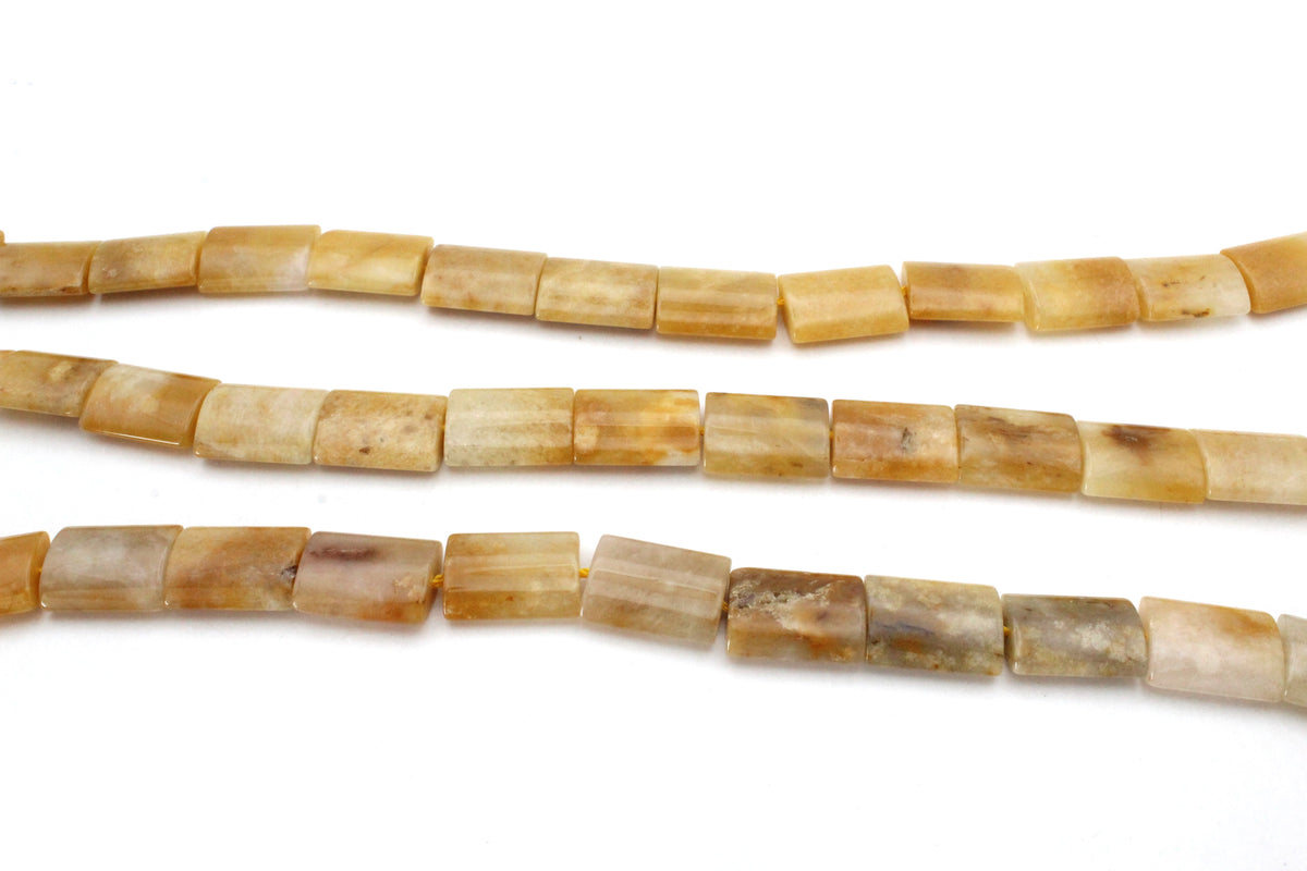 Yellow Stone Square Flat 10 x 20 mm Gemstone Beads 16" Strand