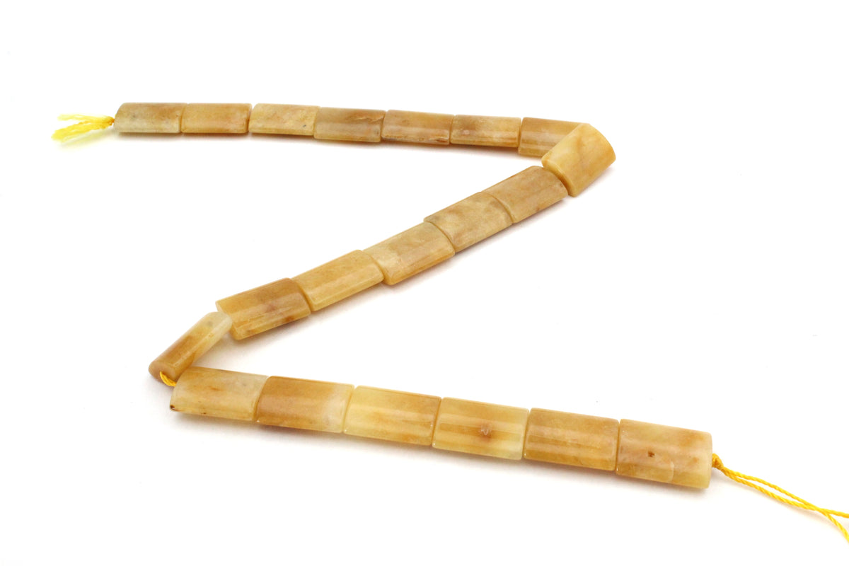 Yellow Stone Square Flat 10 x 20 mm Gemstone Beads 16" Strand