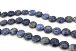 Sodalite Round Flat Faceted 15 mm Gemstone Beads 16" Strand