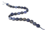 Sodalite Round Flat Faceted 15 mm Gemstone Beads 16" Strand