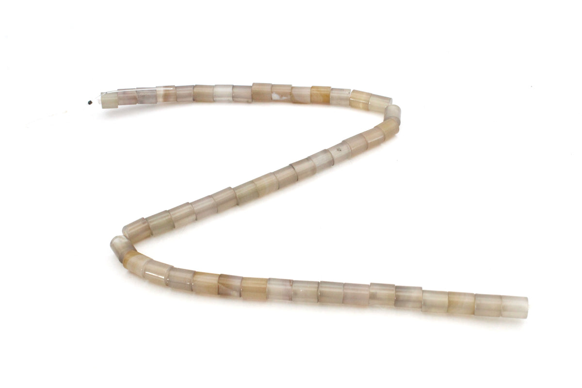 Botswana Bamboo Agate Short Gemstone Beads 16" Strand