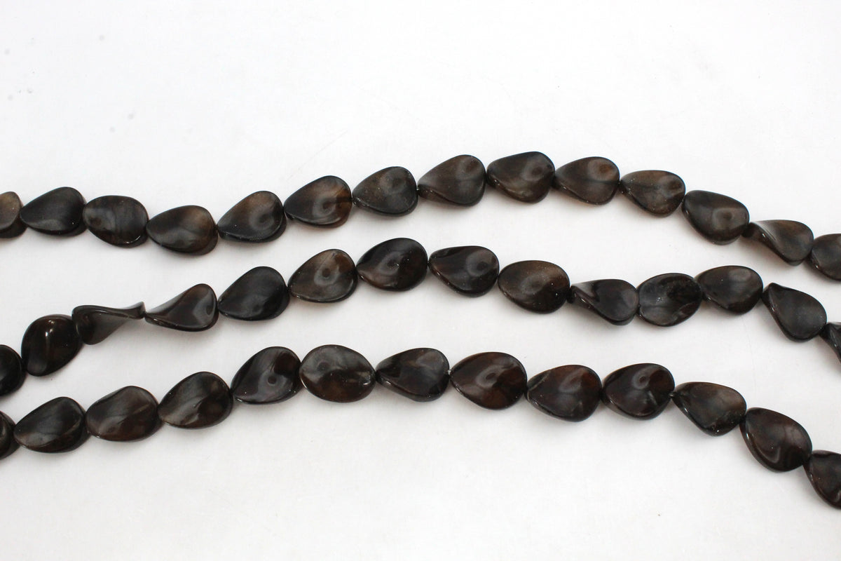 Burned Oval Flat Screw 15 x 20 mm Gemstone Beads 16" Strand