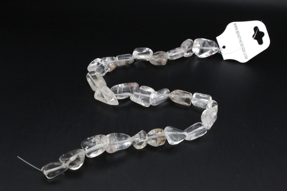 Crystal Quartz Irregular Medium Gemstone Beads 16" Strand