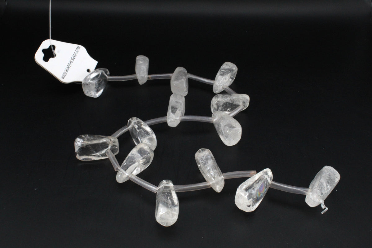 Crystal Irregular Side Hole Big Gemstone Beads