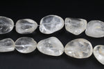 Crystal Quartz Irregular Big Half String Gemstone Beads