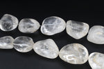 Crystal Quartz Irregular Big Half String Gemstone Beads