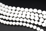 White Onyx Round Gemstone Beads 16" Strand