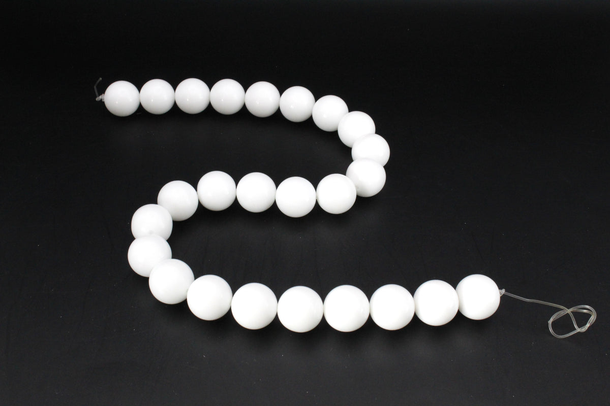 White Onyx Round Gemstone Beads 16" Strand