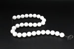 White Onyx Round Gemstone Beads 16" Strand