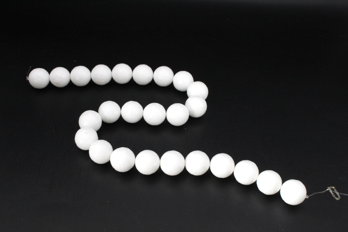 White Onyx Round Gemstone Beads 16" Strand