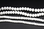 White Onyx Rondelle Faceted Gemstone Beads 16" Strand