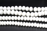 White Onyx Rondelle Faceted Gemstone Beads 16" Strand