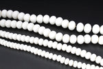 White Onyx Rondelle Faceted Gemstone Beads 16" Strand