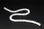 White Onyx Rondelle Faceted Gemstone Beads 16" Strand