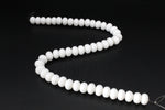 White Onyx Rondelle Faceted Gemstone Beads 16" Strand