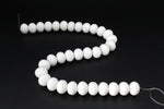 White Onyx Rondelle Faceted Gemstone Beads 16" Strand
