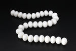 White Onyx Rondelle Faceted Gemstone Beads 16" Strand