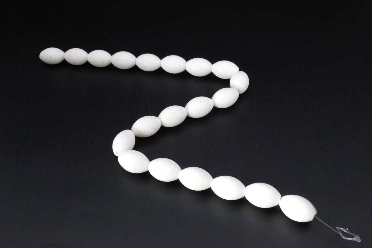 White Onyx Stone Tube Gemstone Beads 16" Strand