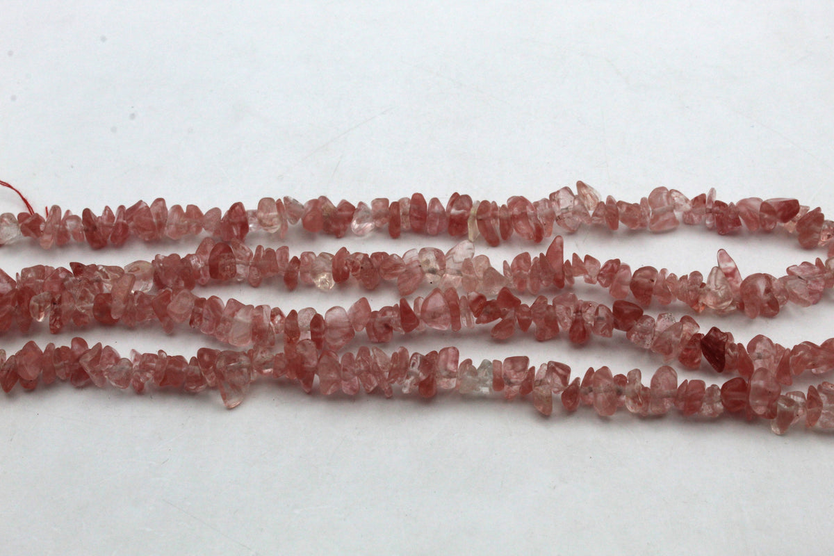 Cherry Quartz Chips Gemstone Beads