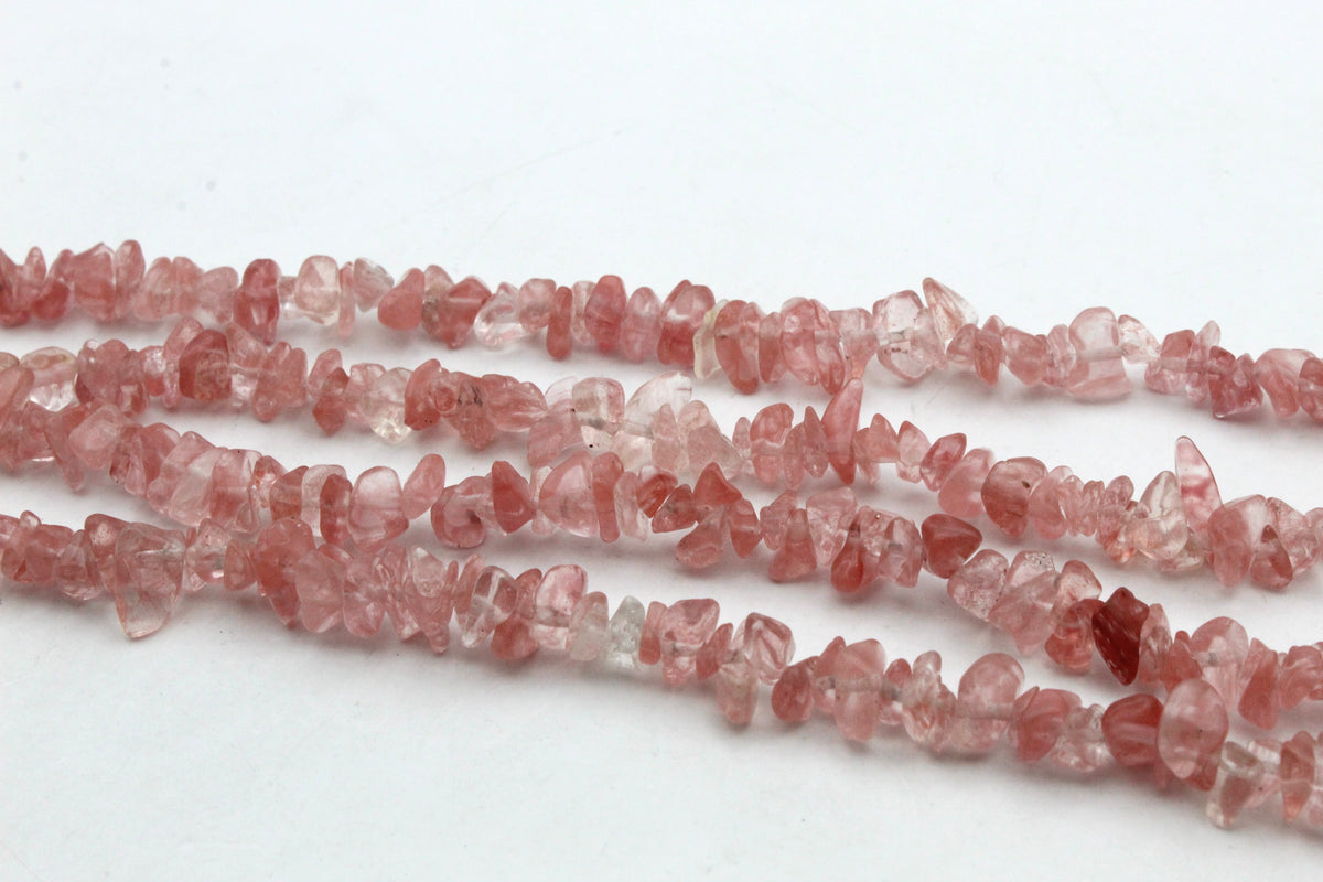 Cherry Quartz Chips Gemstone Beads