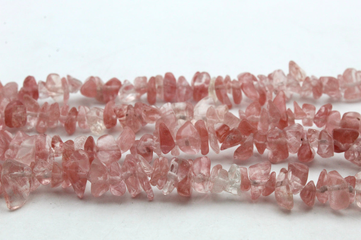 Cherry Quartz Chips Gemstone Beads
