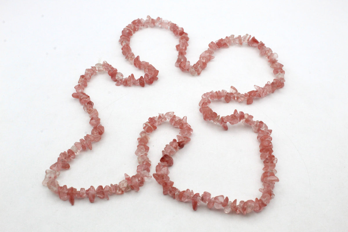 Cherry Quartz Chips Gemstone Beads