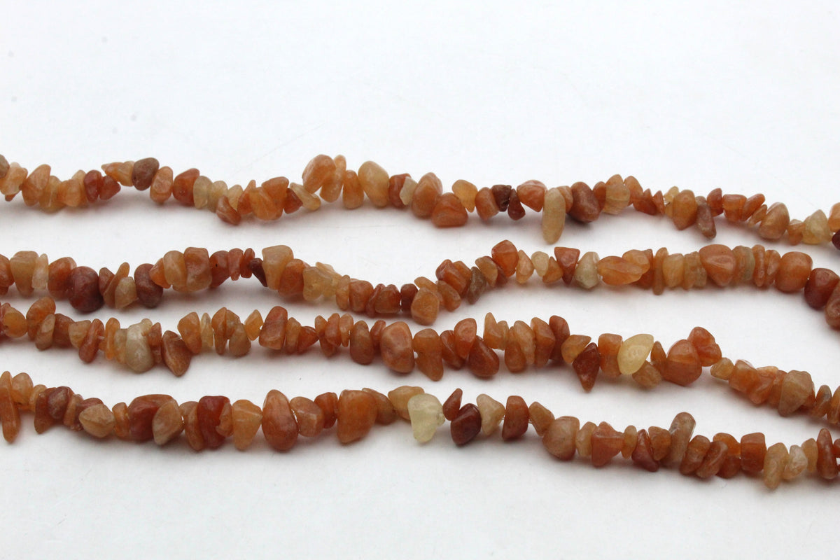 Red Aventurine Chips Gemstone Beads