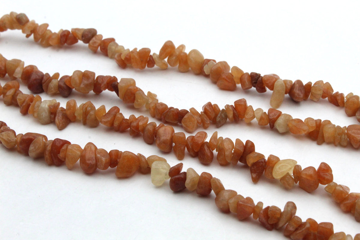 Red Aventurine Chips Gemstone Beads