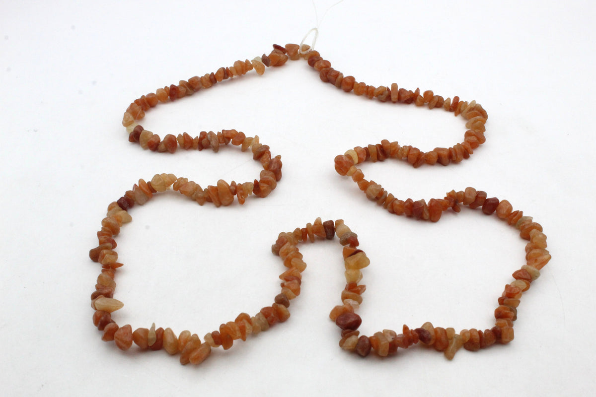 Red Aventurine Chips Gemstone Beads
