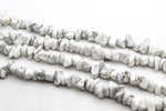 White Howlite Chips Gemstone Beads
