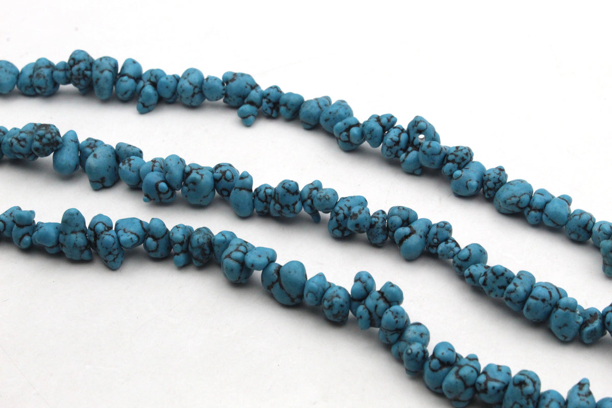 Blue Turquoise Chips Gemstone Beads