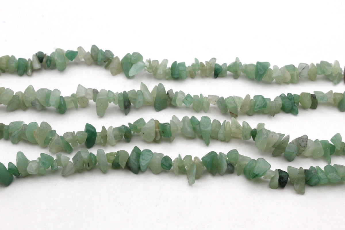 Green Aventurine Chips Gemstone Beads