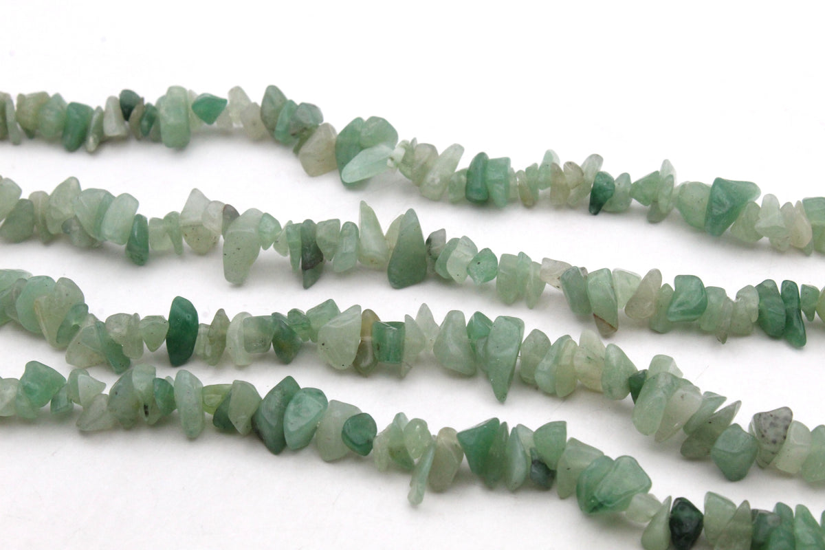 Green Aventurine Chips Gemstone Beads