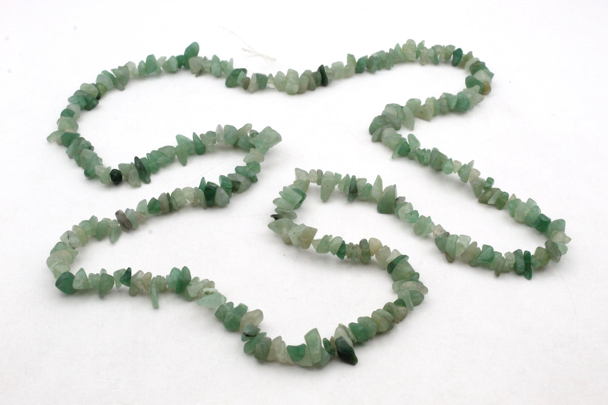 Green Aventurine Chips Gemstone Beads