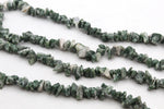 Green Spot Jasper Chips Gemstone Beads