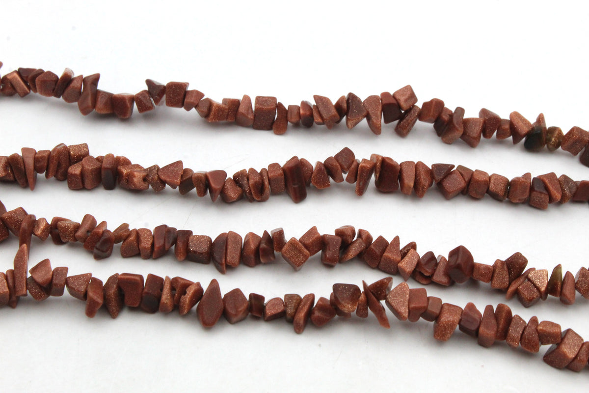 Goldsand Stone Chips Gemstone Beads