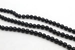 Black Jade ( Dyed ) Round Faceted Gemstone Beads 16" Strand
