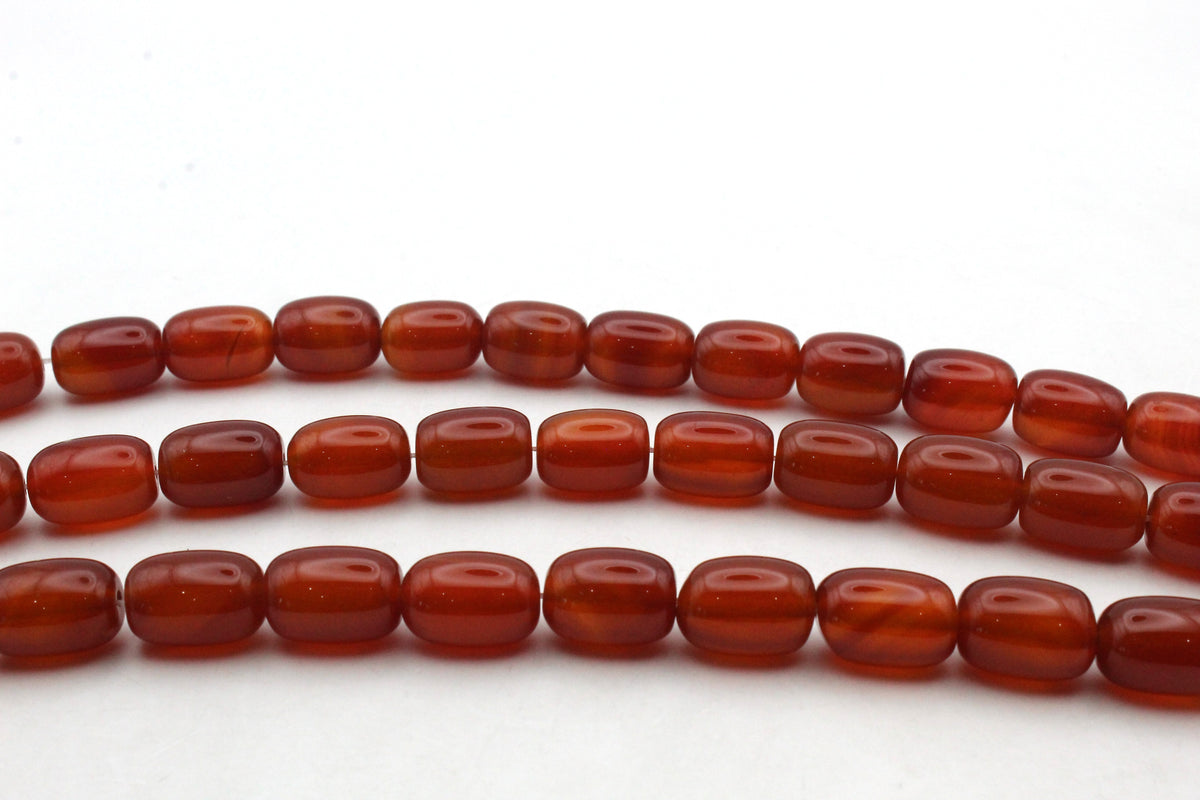 Carnelian Barrel 10 x 14 mm Grade AAA Gemstone Beads 16" Strand
