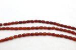 Carnelian Tube Oval 6 x 9 mm Grade AAA Gemstone Beads 16" Strand